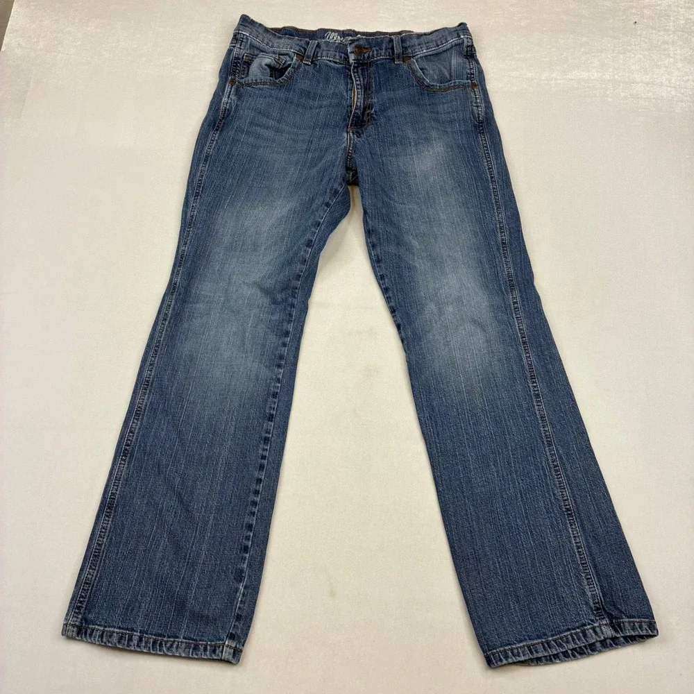 Wrangler Retro Relaxed Bootcut Jeans‎ Mens 34x31 Blue Stretch Western Denim